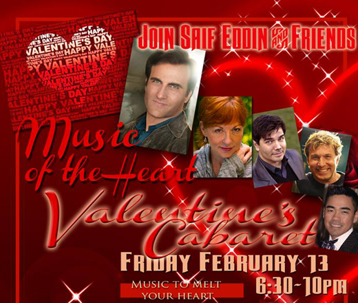 Valentine cabaret at Laguna Nursery Feb. 13th